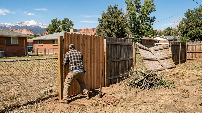 Storm Damage Fence Repair Colorado Springs